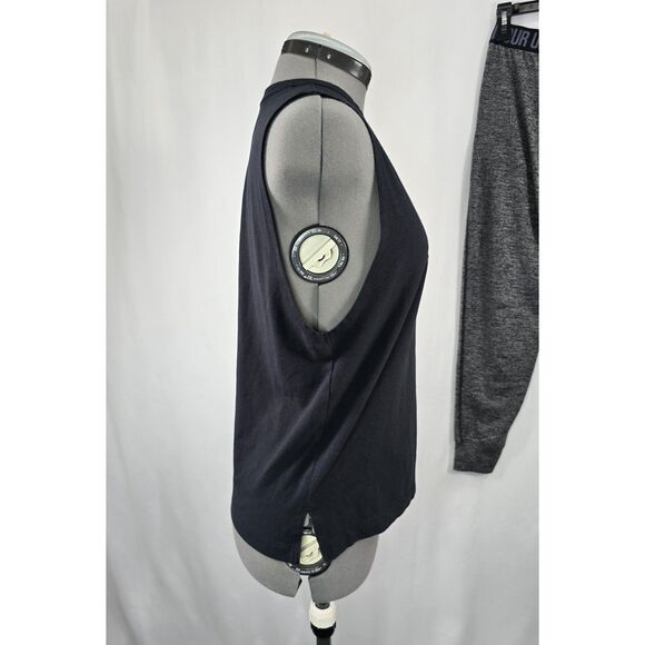 Women's Athletic Under Armour Set Joggers‎ & American Flag Tank Black Gray SZ XS - Picture 6 of 9